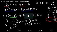ACT Math Review - Algebra, Geometry, & Trigonometry
