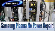 How to Repair Samsung TV Plasma 50" FP-T5084 That Won't turn on, No Power and No Picture