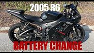 2005 Yamaha R6 Battery Change