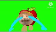 apple cat crying green screen