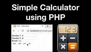 101. Simple Calculator in php | using switch case
