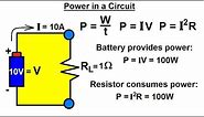 Electrical Engineering: Basic Concepts (6 of 7) Power in a Circuit