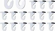 60 Pairs Aluminum Ceiling Hooks for Drop-Ceiling T-Bars Right and Left White Ceiling Hanger T-Bar Track Clip Suspended Ceiling Hooks Grid Clips for Hanging Plants Office Signs Decorations
