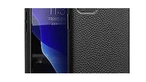 iPhone 11 Pro Max Case Genuine Leather Secure Fit Phone Bumper with Raised Edge Protection and Ultra Thin Sleeve iPhone 11 Pro Max Covers Support Wireless Charging(Black 6.5 inch)