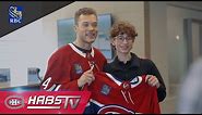 Jordan Harris surprises fans with Canadiens jerseys