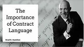 The Importance of Contract Language