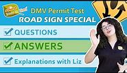 DMV Permit Test Prep with Liz - Road Sign Tutorial - Test Prep Questions and Answers (Full Version)