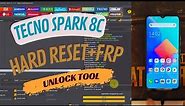Tecno Spark 8c (kg5k) Hard reset and frp bypass unlock tool