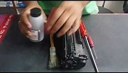 how to refill 12a cartrage in hindi / HP Laserjet P1005 Toner Cartridge Refill