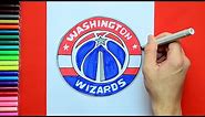 How to draw Washington Wizards logo (NBA Team)