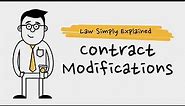 Modifications | Contract Law | Changing Rights and Duties