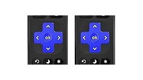 2PACK Replacement Remote Control for All Roku TV 2-in-1, Universal Remote for TCL TV Hisense TV ONN TV Hitachi TV Element Westinghouse Philips JVC TVs, 8 Shortcut Keys [NOT for Stick/Box]