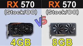 RX 570 4GB Vs. RX 570 8GB | Stock and Overclock | Latest Drivers Updates