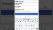 How to change facebook password on android