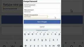 How to change facebook password on android