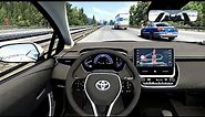 Toyota Corolla 2020 - 2021 Euro Truck Simulator 2 | POV Drive | Racing wheel gameplay