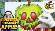 HOW TO DRAW A POISONED APPLE | Best Halloween Drawing for Kids | BLABLA ART