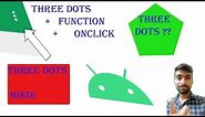 Three Dots 🔥 In Android Studio | How To Create Three Dots Menu Android | Three Dots Using Java