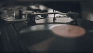Close up of a turntable needle on a vinyl record - Free Stock Video