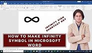 how to make infinity symbol in word | how to type infinity symbol keyboard