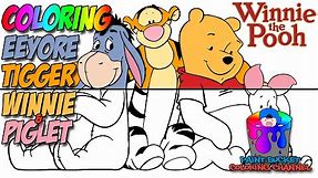 How to Color Winnie the Pooh - Walt Disney Coloring Pages for Kids to Color and Play