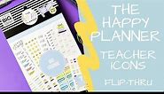Teacher Icons | Sticker Book Flip-Thru | 2020 Back to Class Happy Planner Release