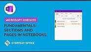 Structuring OneNote with Sections and Pages