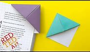 Easy Origami Bookmark Corner - How to make a Corner Bookmark DIY