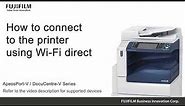How to connect to the printer using Wi Fi direct