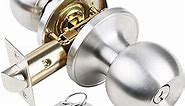 GSCZ Door Knob with Key for Bedroom Door Locks with Keys, Stainless Steel Doorknob with Lock and Key, Ball Door Handle with Key Doorknob with Lock and Key