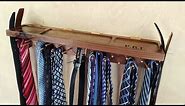 DIY Wooden Tie Rack
