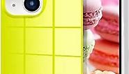 Omorro Compatible with Neon Phone Square iPhone 14 Case for Women, Bright Fluorescence Luxury Designer Flexible Soft Slim TPU Rubber Gel Bumper Square Edge Protective Girly Square Phone Case Green