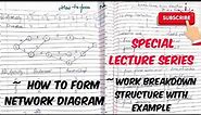 how to form network diagram | work breakdown structure | project management and planning |CPM & PERT