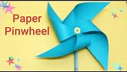 How to make a spinning paper Pinwheel DIY, paper windmill craft,