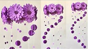 Paper Flowers Wall Hanging | Room Decor Ideas