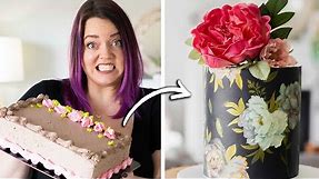 Turning a $20 Grocery Store Cake into a Trendy Wedding Cake!