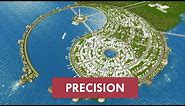I Built a City Using Geometry | Cities: Skylines Timelapse Build | Port of Yin-Yang
