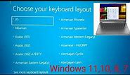 Choose your keyboard layout windows 11 Dell 153000