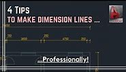 Autocad - 4 Tips to make your dimension lines looking professional!
