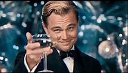 The Great gatsby Meme Leonardo DiCaprio with a glass of champagne
