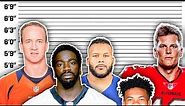 The Greatest NFL Player Ever at Every Height from 5"5 to 7ft Tall…