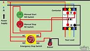 Emergency stop button switch wiring diagram