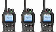 DMR Digital & Analog Two Way Radios Long Range Rechargeable - CONNECOM Heavy Duty Walkie Talkies for Adults Rugged 2 Way Radios for Warehouse Factory Docks Commercial Construction etc. GD900 3 Pack