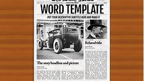 Vintage Word Newspaper Template