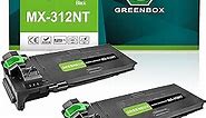 GREENBOX Compatible MX-312NT Toner Cartridge Replacement for Sharp MX312NT for MX-M260 MX-M264N MX-M310 MX-M314N MX-M354N MX312NT Printer (25,000 Pages, 2 Black)