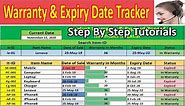 Product Warranty And Expiry Date Maker in Excel |Product Warranty And Expired Date Maintain in Excel
