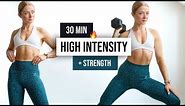 30 MIN Full Body Sweaty STRENGTH and CARDIO HIIT Workout - With Weights, Home Workout, No Repeats