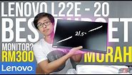 Lenovo L22e-20 Monitor - 21.5" UNBOXING + MY SETUP QUICK REVIEW MALAYSIA BEST BUDGET MONITOR LAZADA