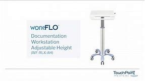 workFLO® Adjustable Height Workstation on Wheels - Product Features