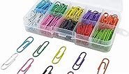 250pcs Coloured Large Paper Clips with Plastic Box Plastic Coated Metal Paper Clips for Office Stationery